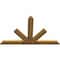 Ekena Millwork Saratoga Rough Sawn Timber Gable Bracket, Western Red Cedar, 72"W x 45"H x 2"D x 6"F, 15/12 Pitch GBW072X45X0206SAR00RWR - alternate 4